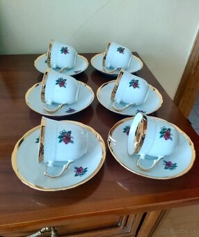 Starožitné luxusné porcelánové šálky- 6ks - 2