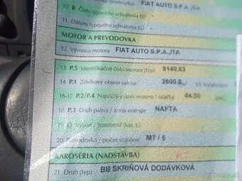 Predám motor 2,8D Fiat ducato - 2