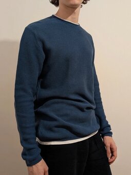 Pletený sveter FSBN Navy Knit Crewneck - 2