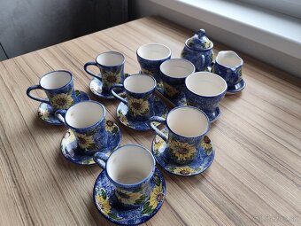 Keramická sada kávových šálok a podšálok - 2