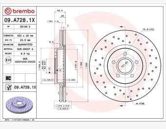 Brzdové kotúče Brembo 320mm - 2