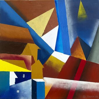 Vlkolínec oľejomaľba moderná - 2