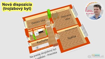 Na predaj dvojizbový byt 62 m2 - Staré sídlisko - Prievidza - 2