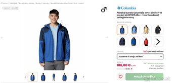Nová nepremokavá bunda Columbia Inner Limits III Jacket - 2