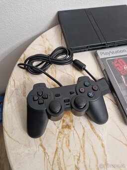 PlayStation 2 Slim herná konzola čierna + hra - 2