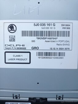 Predám originálne autorádio Škoda  RCD 310 - 2