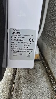 Elektricky konvektor Eliz 2500 wifi - 2