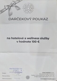 Predám darčekový poukaz do hotela Hviezda v Dudinciach - 2