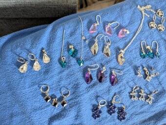 Strieborna retiazka,nausnice,privesok - 2