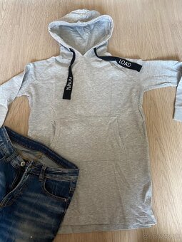 Dámska sivá mikina s nápisom - 2