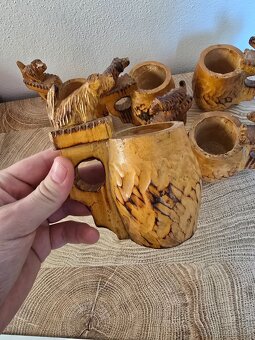 Dekoratívne drevené poháriky - 2