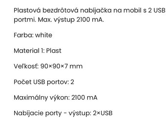 Bezdrôtová nabíjačka na mobil - 2