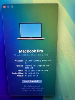 apple macbook pro 2020, i5, 16/500gb - 2