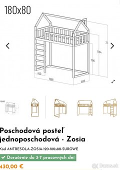 Domčekova detska postel - 2