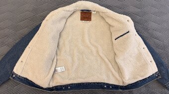 Pánska džínsová zateplená bunda LEVIS - veľkosť M - 2