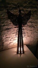 Kovový anjel 65 cm-krbova rimsa - 2