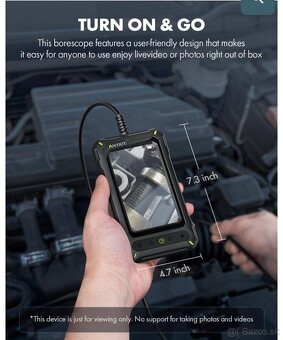 Inšpekčná kamera Anykit Borescope so svetlom 3m - 2