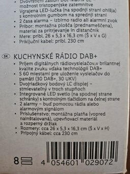 Kuchynské rádio DAB+ - 2