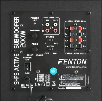Predam Subwoofer Fenton SHFS08B Aktívny 8" - 2