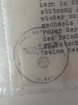 Originálny nemecký vojenský dokument - 2