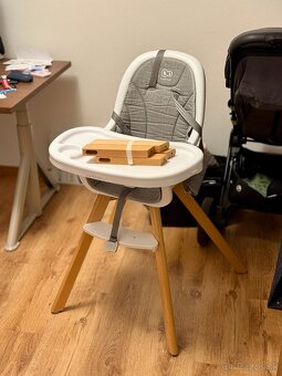 Detská stolička Kinderkraft TIXI 2v1 sivá - 2