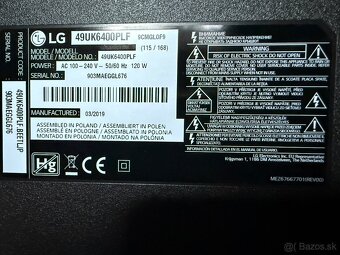 LG televízor 50 palcov. - 2
