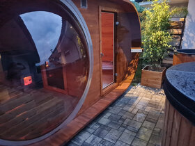 Venkovní oválná sauna s panoramatickým oknem - 2