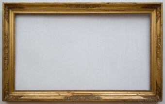 Starožitný pozlátený rám na obraz - Biedermeier, 145 × 90 cm - 2