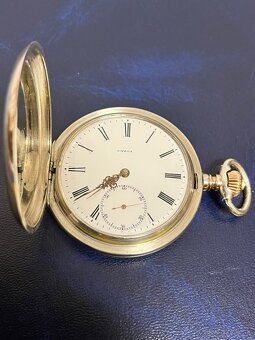 Vzácne strieborné (800) vreckové hodinky Omega - 2