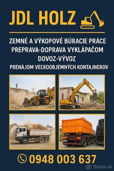 Zemné a výkopové búracie práce - doprava - 2