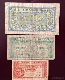 Československé bankovky. - 2