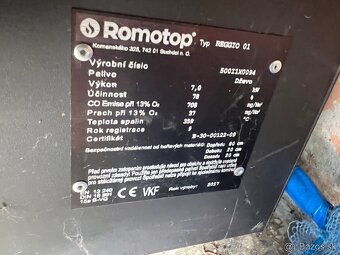 Predam nové krbove kachle Romotop 7kw - 2