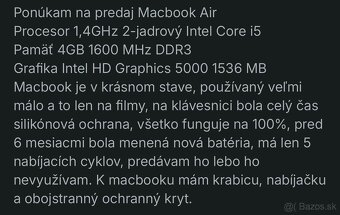 Apple Macbook Air (13-inch) Early 2014 - 2