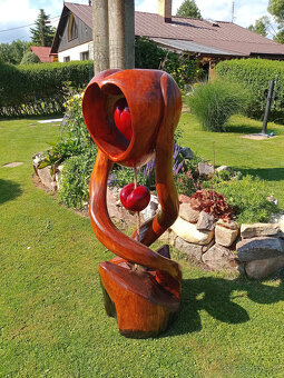 Dřevěné sochy - Srdcový abstrakt - 2
