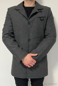 Pánsky šedý kabát 52/2 - 2