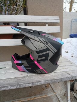 Prilba helma SHOT mat modro ružová - 2