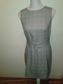 kárované elastické  šaty so šnurovaním  Orsay veľ. 38 - 2