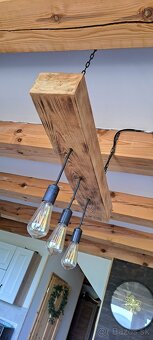Predám drevený Luster, lampa, - 2