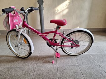 Predám detský bicykel 20kola Btwin cerveny - 2