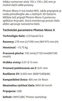 3D tlačiareň ANYCUBIC PHOTON MONO X + Wash and Cure - 2