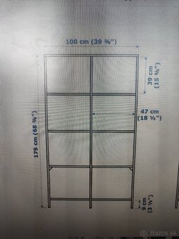 Kovový regál sklo - 2