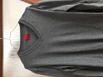 GUESS originál sivý tenký pánsky svetrik L/XL - 2