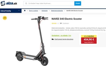 Elektrická kolobežka Sencor S40 nerozbalená, Znížená cena - 2