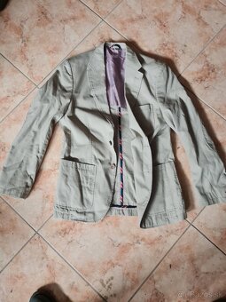 Predám riflove sako pieskovej - dezert farby - 2