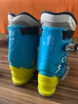 Detské lyže 130+lyžiarky+paličky - 2