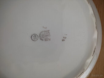 Vintage porcelánové taniere z ČSSR - značený pôvod - 2