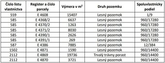 Čičarovce - 4.700 m2 LESNÉ POZEMKY - 2