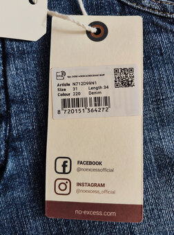 Pánske rifle No Excess - Tapered 712, Denim Stretch, 31/34 - 2