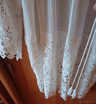 Biela tunika s čipkoupre moletky xxl - 2