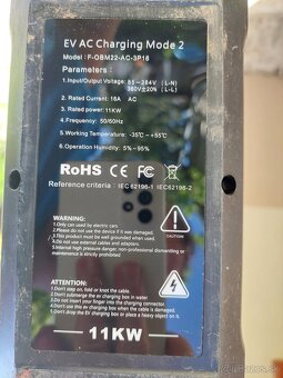 Predám polofunkčnú nabijacku type 2 ccs Feyree 11kw 380v - 2